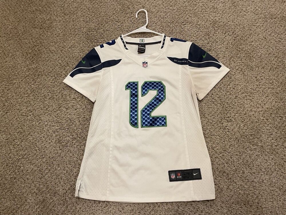 Women’s Nike FAN #12 Seattle Seahawks 12th Man Jersey Size Medium